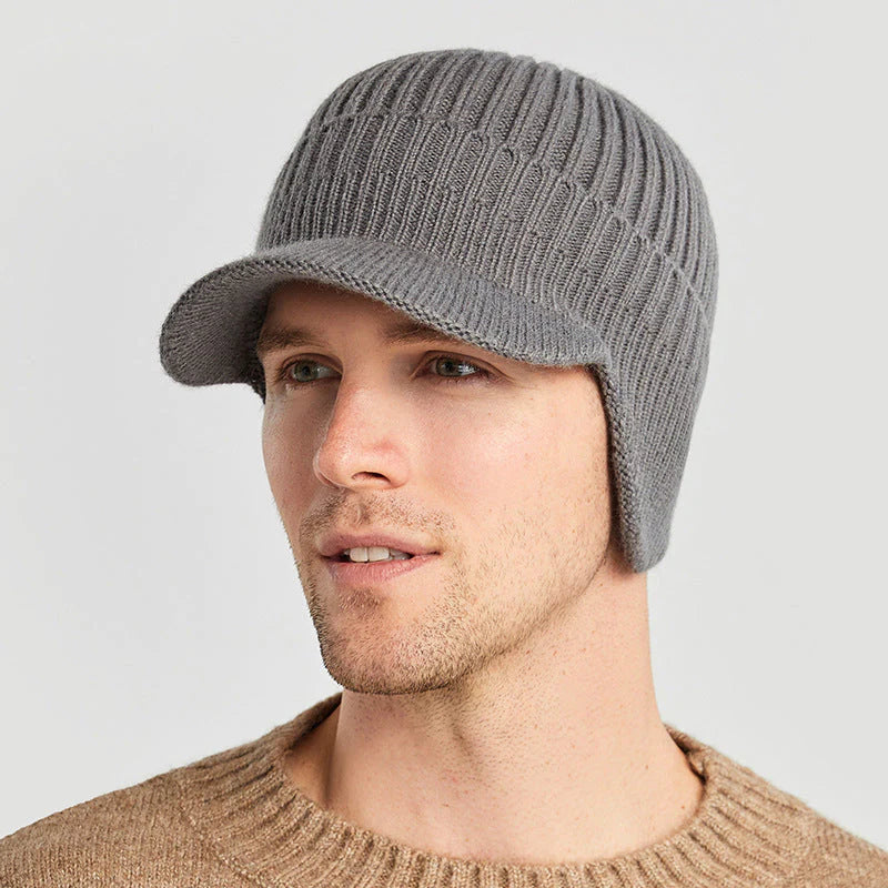 Ideales Geschenk - Elastische warme Strickmütze mit Ohrenschutz für das Reiten im Freien