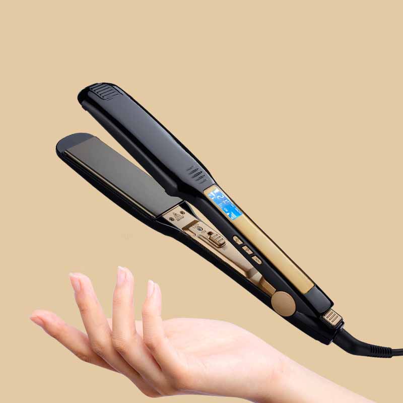 Haarglätter mit LCD-Anzeige und einstellbarer Temperatur