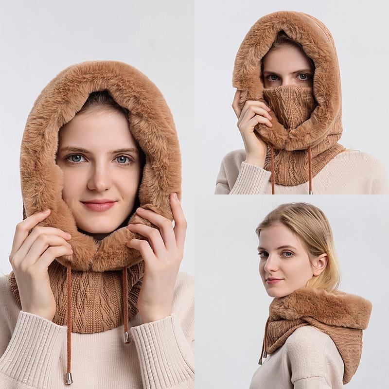 Women Ultra 3 In 1 Beanie Neck Warmer mit Gesichtsschutz
