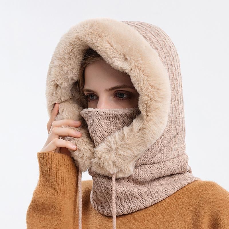 Women Ultra 3 In 1 Beanie Neck Warmer mit Gesichtsschutz
