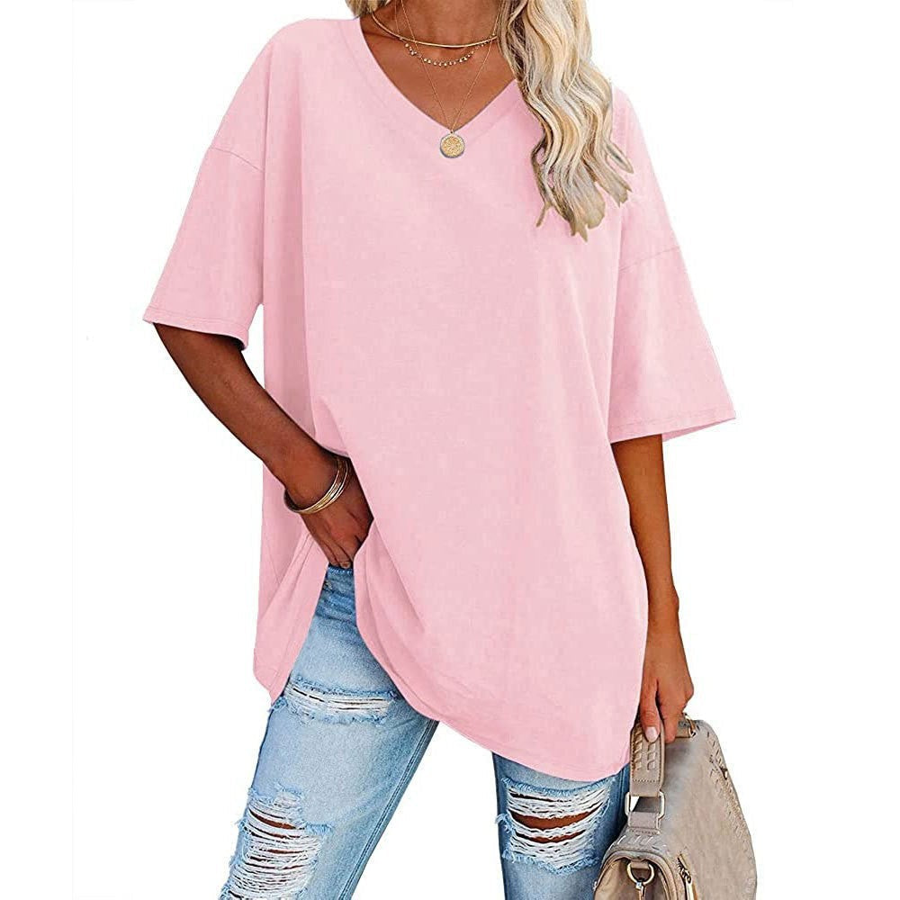 ✨ Zeitlich begrenztes Angebot ✨-Lässiges Damen-T-Shirt mit V-Ausschnitt