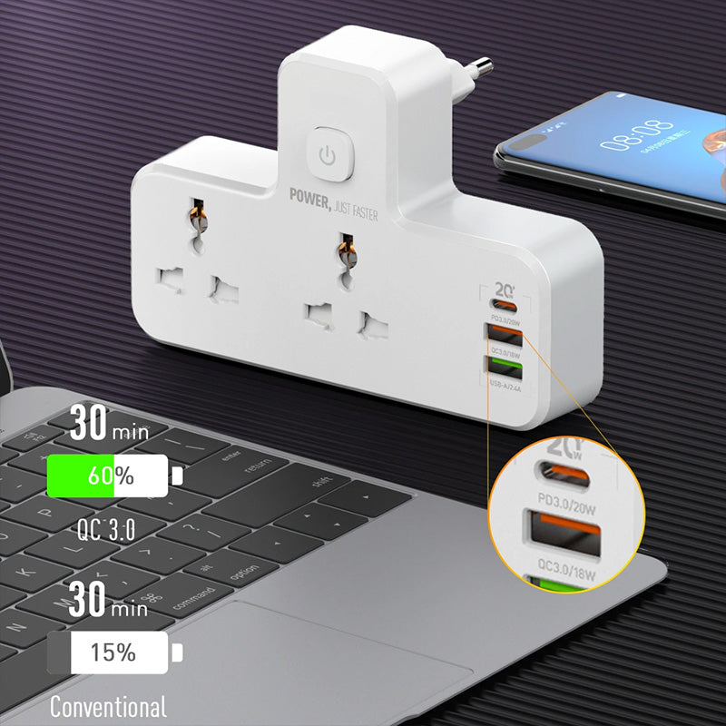 ✨Universal omvandlare av eluttag med nattlampa--😍49% rabatt😍