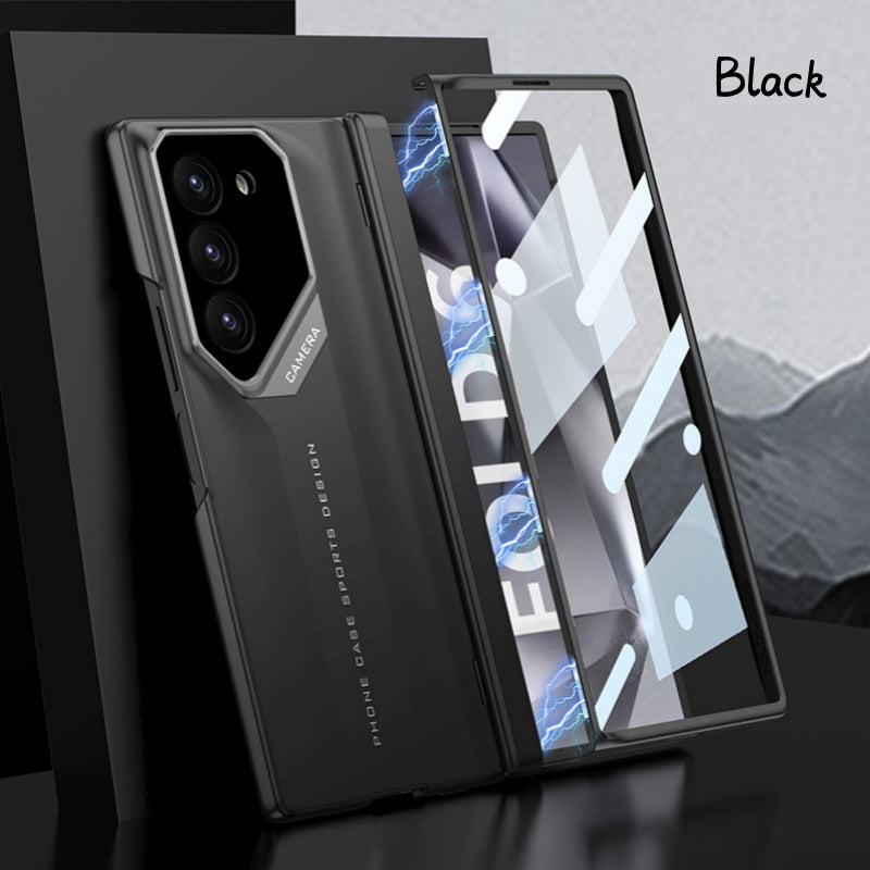 Faltbare Handyhülle mit Magnetscharnier und integriertem Design von Hülle und Folie--Samsung Galaxy Z Fold