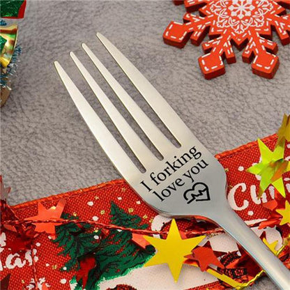 💝Engraved Fork Gift-Bestes lustiges Geschenk für einen geliebten Menschen