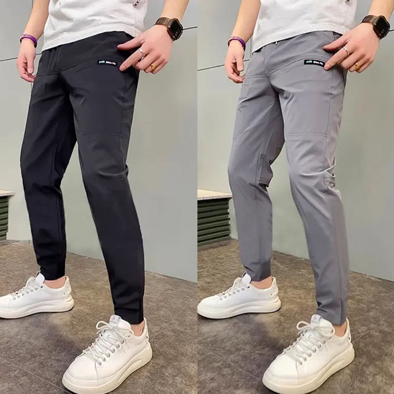 Hochelastische Skinny-Cargohose mit mehreren Taschen für Herren👖