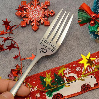 💝Engraved Fork Gift-Bestes lustiges Geschenk für einen geliebten Menschen