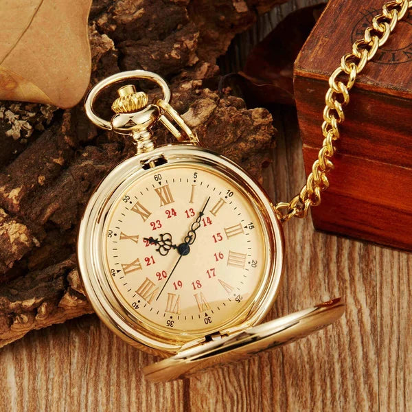 To My Son Quarz-Taschenuhr mit Kette