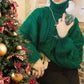 Damen Rollkragenpullover mit Zopfmuster Grün - Tolles Geschenk