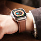 Exquisite Geschenke - Mode Magnetische Faltschließe Hochwertige Leder Smart Watch Band