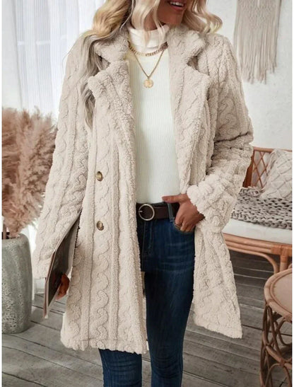 🔥Rabatt49% 🔥Versandkosten inklusive 🔥Sherpa-Jacke, zweireihige Flanell-Winterjacke für Damen.